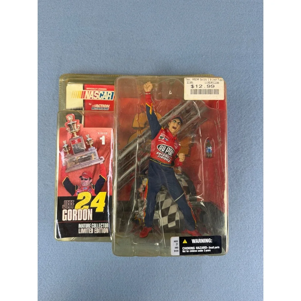 McFarlane NASCAR Action Figure Jeff Gordon 6-Inch Red Blue 2003 Series 1 DuPont